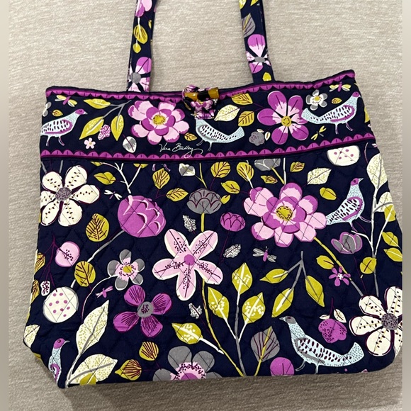 Vera Bradley Purple Flower Shoulder Bag - Picture 5 of 8